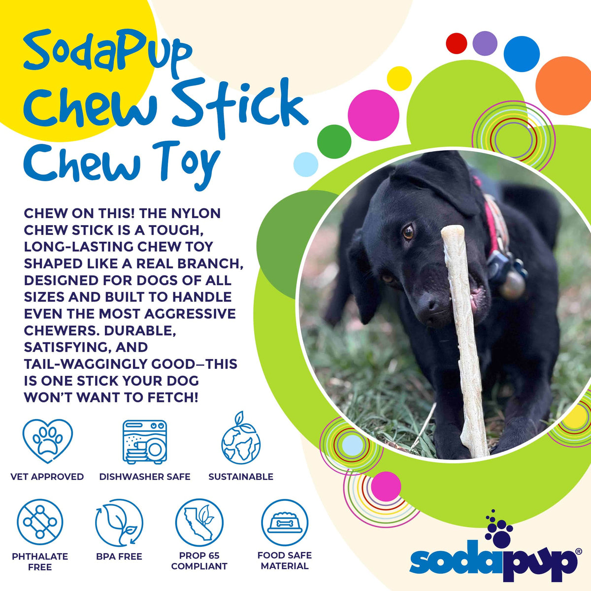 Durable Nylon Chew Stick for Power Chewers | Durable Dog Toy USA
